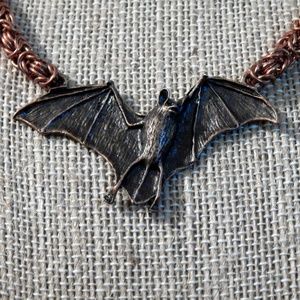 Copper Chainmaille Bat Necklace